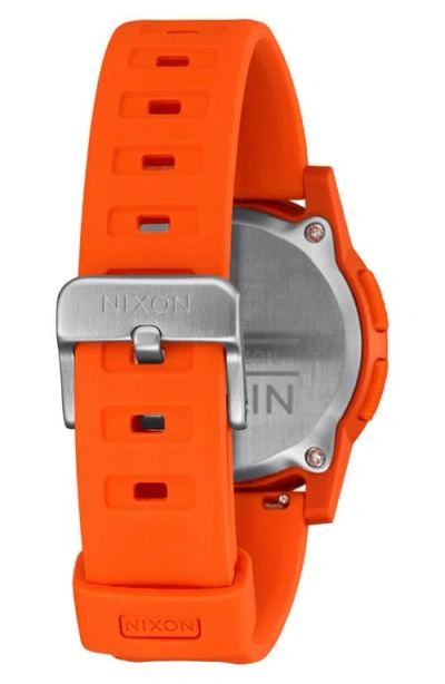 Nixon Disk Chronograph Rubber Strap Watch, 39mm In Orange