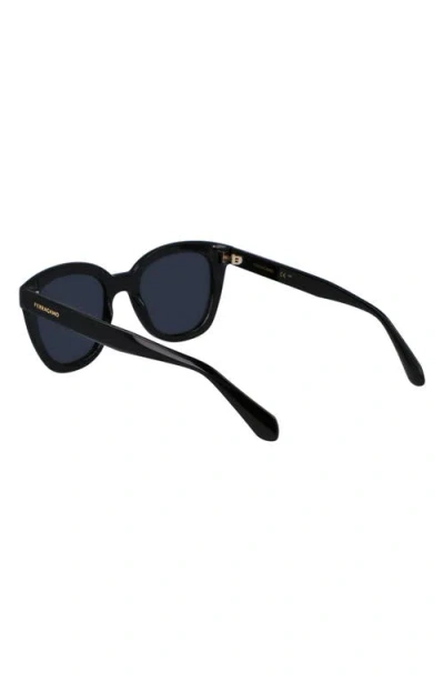 Ferragamo Classic Logo Tea Cup 52mm Round Sunglasses