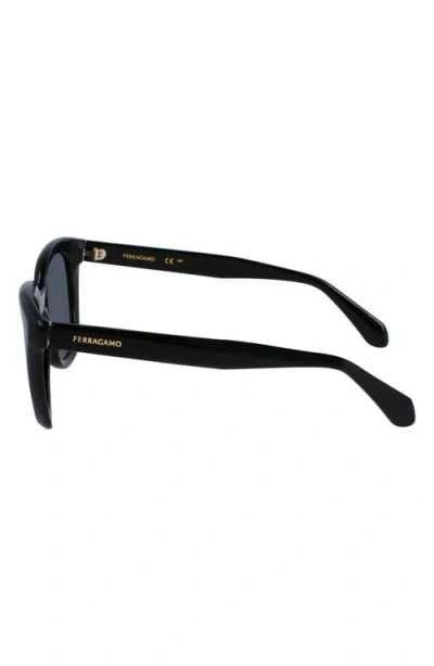 Ferragamo Classic Logo Tea Cup 52mm Round Sunglasses