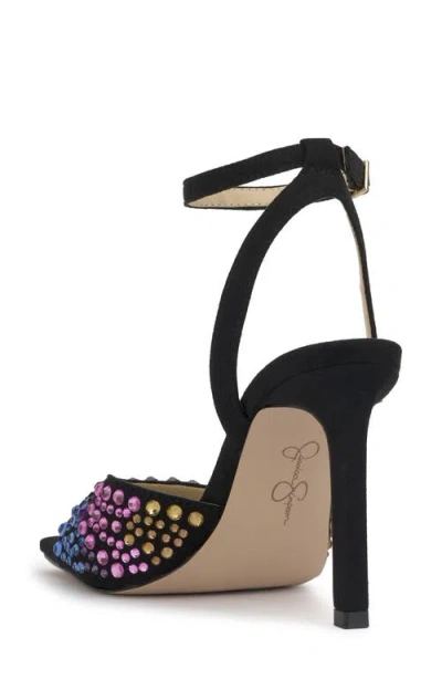 Jessica Simpson Lendall Womens Square Open Toe Ankle Strap Pumps