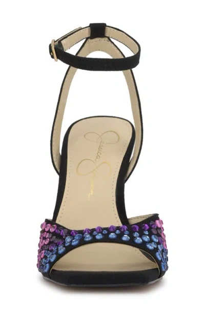 Jessica Simpson Lendall Womens Square Open Toe Ankle Strap Pumps