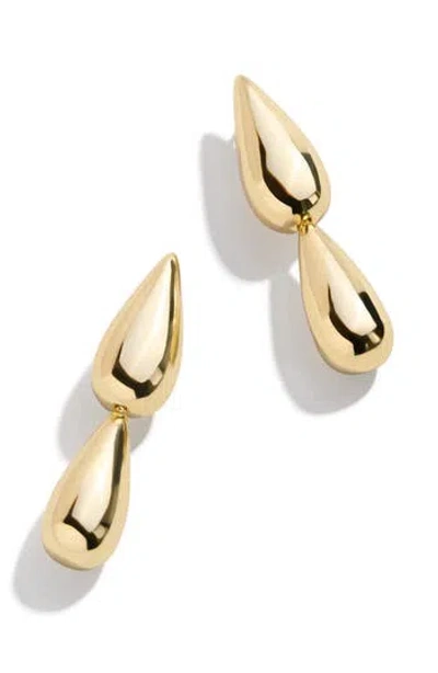 Baublebar Zoe Tear Shape Double Drop Earrings In Gold Tone