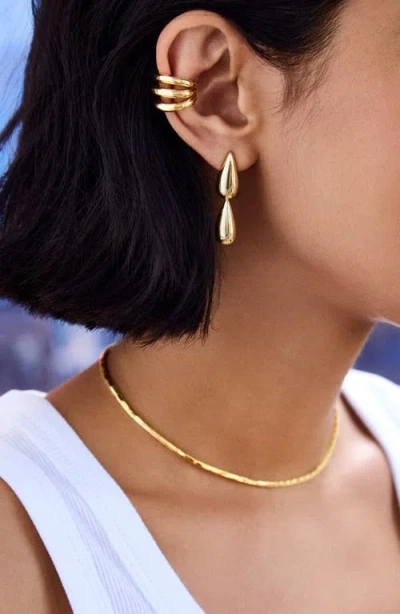 Baublebar Zoe Tear Shape Double Drop Earrings In Gold Tone