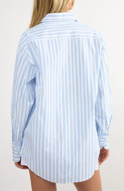 Viens Avec Moi Seaside Stripe Button-up Shirt