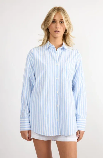 Viens Avec Moi Seaside Stripe Button-up Shirt