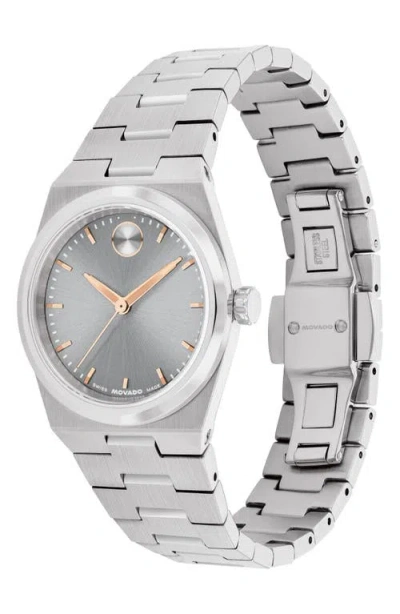Movado Women's Bold Quest Swiss Quartz Stainless-steel Watch, 28mm In Metallic