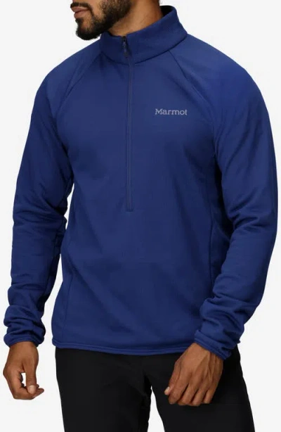 Marmot Leconte Half Zip Fleece Pullover In Blue