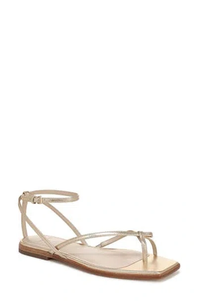 Vince Ali Metallic Crisscross Flat Sandals