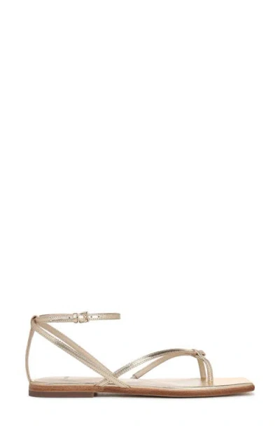 Vince Ali Metallic Crisscross Flat Sandals