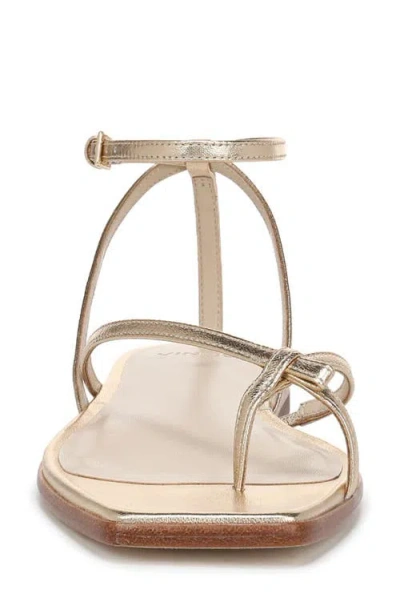 Vince Ali Metallic Crisscross Flat Sandals