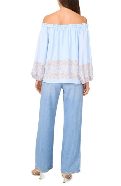 Vince Camuto Border Print Off The Shoulder Top