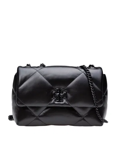 Tory Burch Kira Diamond Leather Shoulder Bag In Black