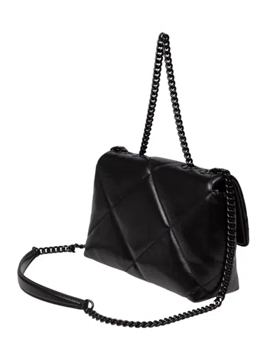 Tory Burch Kira Diamond Leather Shoulder Bag In Black