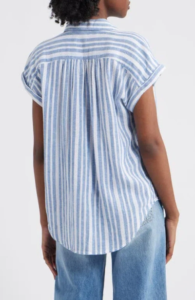 Rails Tuscany Stripe Cap Sleeve Popover Top