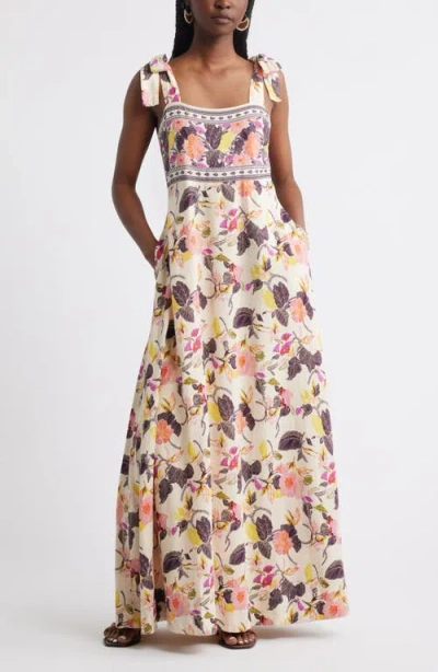 TREASURE & BOND TREASURE & BOND LINEN BLEND MAXI SUNDRESS 