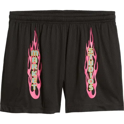 Market V12 Mesh Shorts In Black