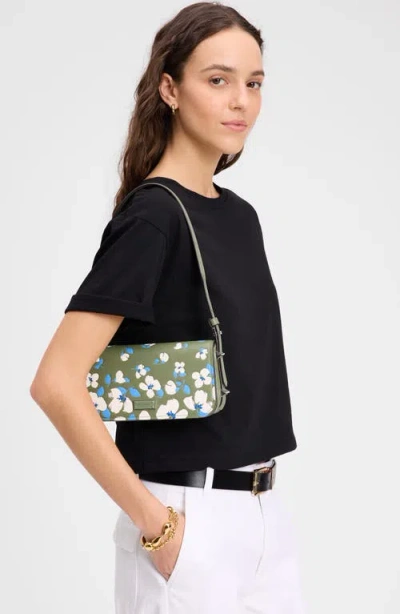 Kate Spade New York Liv Painterly Bouquet Embossed Leather Shoulder Bag