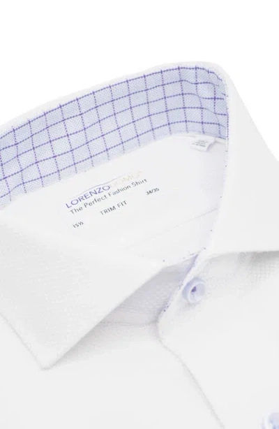 Lorenzo Uomo Trim Fit Textured Cotton Dress Shirt