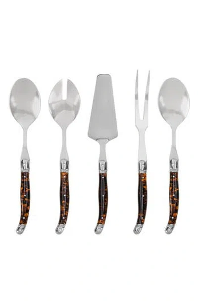 French Home 5pc Laguiole Tortoise Shell Hostess Set