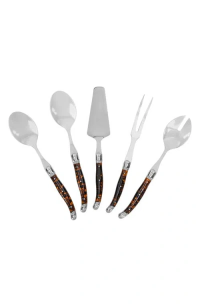 French Home 5pc Laguiole Tortoise Shell Hostess Set