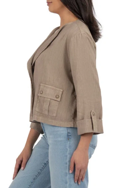Kut From The Kloth Karie Open Front Linen Blend Jacket