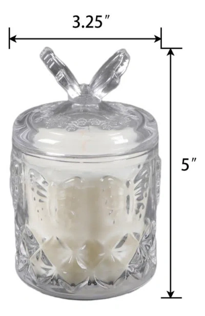 Flora Bunda Butterfly Clear Glass Candle