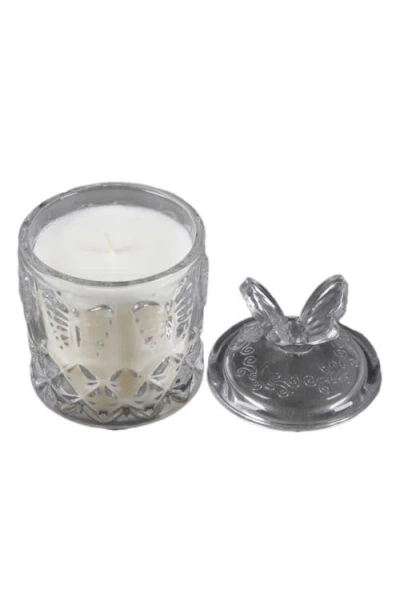 Flora Bunda Butterfly Clear Glass Candle