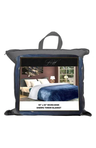 Luxury Home Plush Fleece & Faux Shearling Throw Blanket