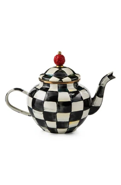 Mackenzie-childs Mackenzie Childs Courtly Check Enameled Steel 4-cup Teapot