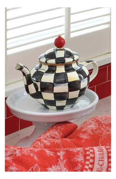Mackenzie-childs Mackenzie Childs Courtly Check Enameled Steel 4-cup Teapot