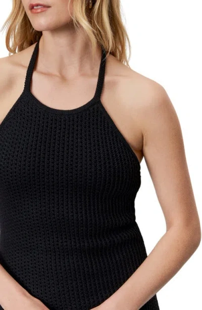 Sanctuary Promenade Open Stitch Detail Halter Neck Cotton Sweater Dress