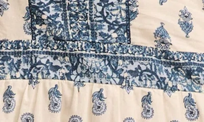 Lucky Brand Border Print Cotton Minidress In Multi