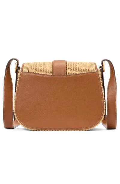 Kate Spade New York Medium Noveau Straw Saddle Crossbody Bag