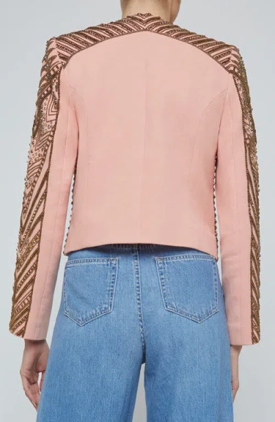L Agence L'agence Deco Beaded Crop Jacket