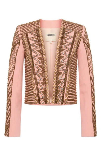 L Agence L'agence Deco Beaded Crop Jacket