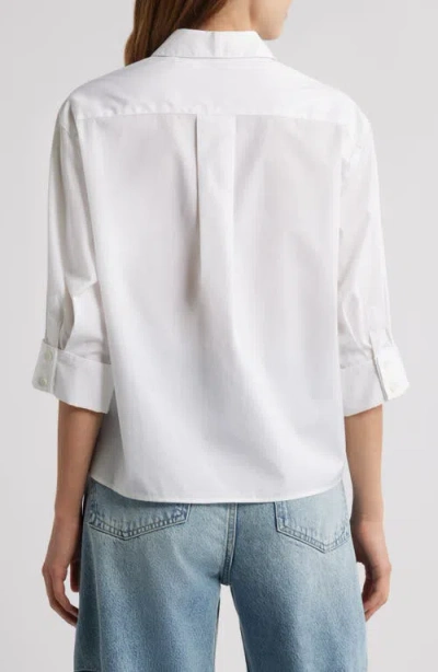 Rag & Bone Lucia Three Quarter Sleeve Cotton Button-up Shirt