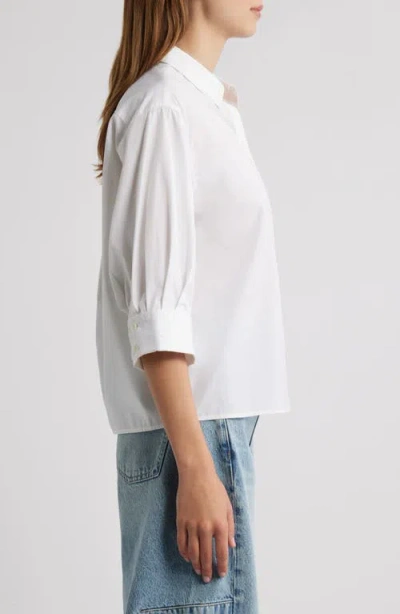 Rag & Bone Lucia Three Quarter Sleeve Cotton Button-up Shirt