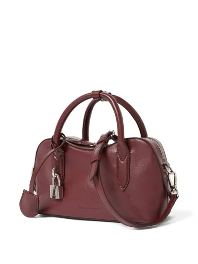 Stella Mccartney Ryder Bordeaux Handbag With Two Top Handles And Front Padlock Detail With Logo In Ecoleather Woman In Burgundy