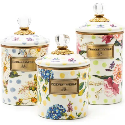 Mackenzie-childs Mackenzie Childs Wildflowers Medium Enamel Canister