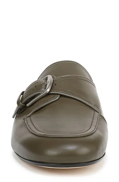 Vince Minetta Leather Buckle Mules In Blue