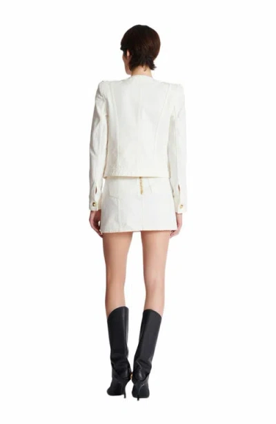 Balmain Cropped Cotton Canvas Jacket