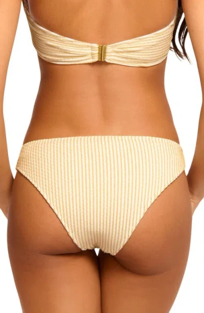 Ramy Brook Isla Metallic Scalloped Trim Bikini Bottoms