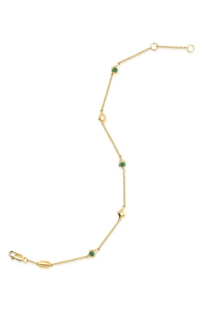 Valani Atelier Elegance Emerald Geometric Station Bracelet