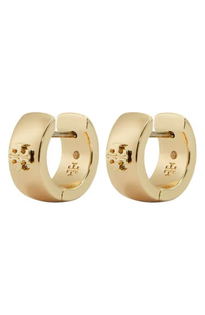 Tory Burch Tory Birch Kira Double T Huggie Hoop Earrings