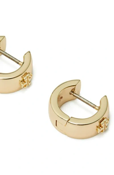 Tory Burch Tory Birch Kira Double T Huggie Hoop Earrings