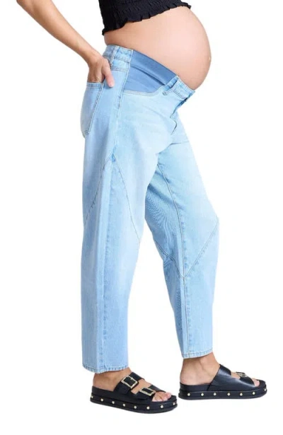 Motherhood Maternity Under The Belly Barrel Leg Maternity Jeans