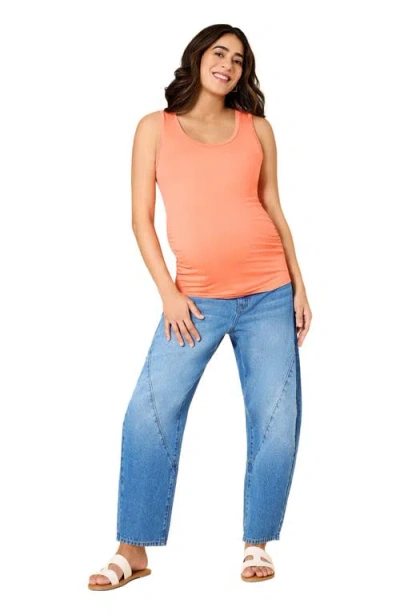 Motherhood Maternity Under The Belly Barrel Leg Maternity Jeans