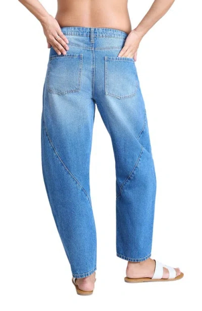 Motherhood Maternity Under The Belly Barrel Leg Maternity Jeans
