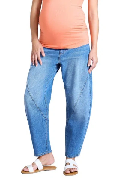 Motherhood Maternity Under The Belly Barrel Leg Maternity Jeans