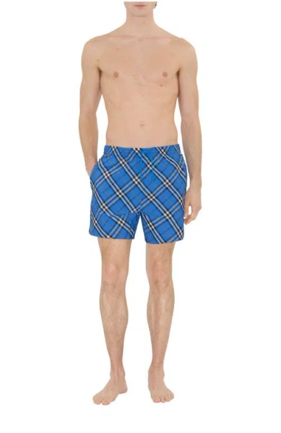 Burberry Check Drawcord Elastic Waist Swim Shorts